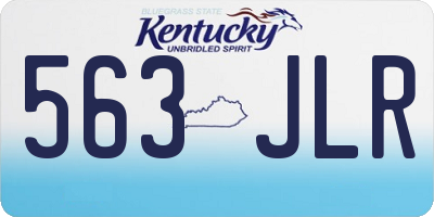KY license plate 563JLR
