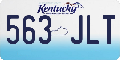 KY license plate 563JLT