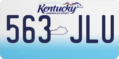 KY license plate 563JLU