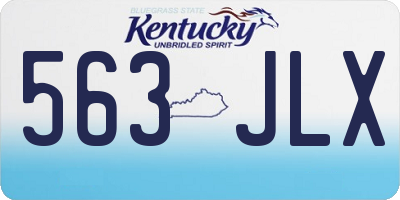 KY license plate 563JLX