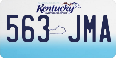 KY license plate 563JMA