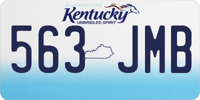 KY license plate 563JMB