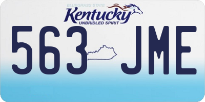 KY license plate 563JME