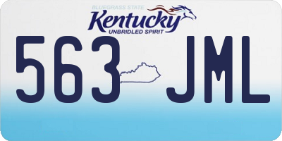 KY license plate 563JML