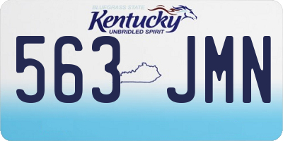 KY license plate 563JMN