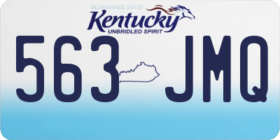 KY license plate 563JMQ