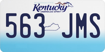 KY license plate 563JMS
