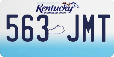 KY license plate 563JMT