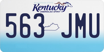 KY license plate 563JMU