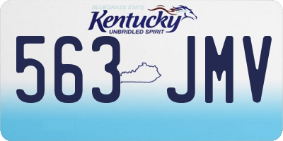 KY license plate 563JMV