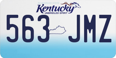 KY license plate 563JMZ