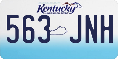 KY license plate 563JNH