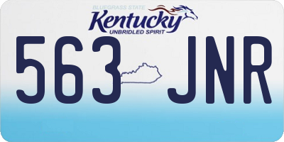 KY license plate 563JNR