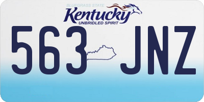 KY license plate 563JNZ
