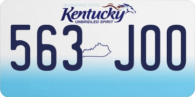 KY license plate 563JOO