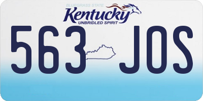 KY license plate 563JOS
