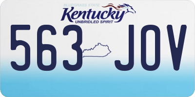 KY license plate 563JOV