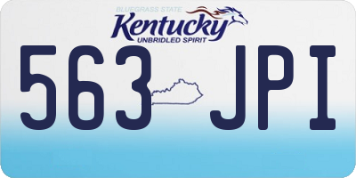 KY license plate 563JPI