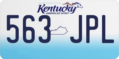 KY license plate 563JPL