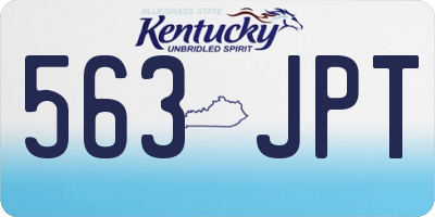 KY license plate 563JPT