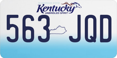 KY license plate 563JQD