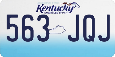 KY license plate 563JQJ