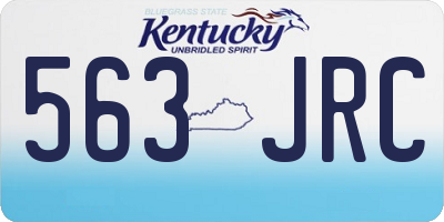 KY license plate 563JRC