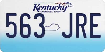 KY license plate 563JRE