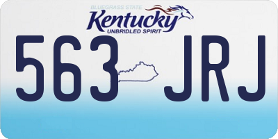 KY license plate 563JRJ