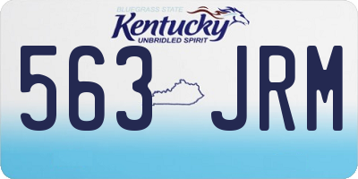 KY license plate 563JRM