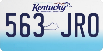KY license plate 563JRO