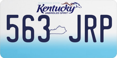 KY license plate 563JRP
