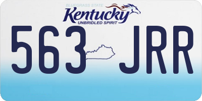KY license plate 563JRR