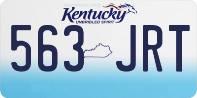 KY license plate 563JRT