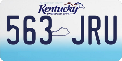 KY license plate 563JRU