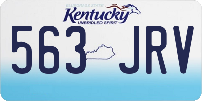 KY license plate 563JRV