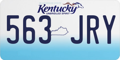 KY license plate 563JRY