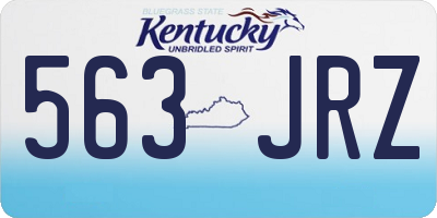 KY license plate 563JRZ