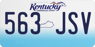 KY license plate 563JSV