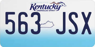KY license plate 563JSX