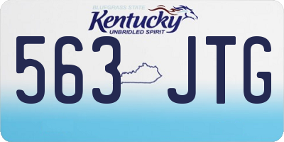 KY license plate 563JTG