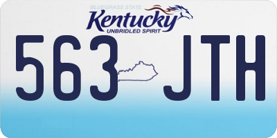 KY license plate 563JTH