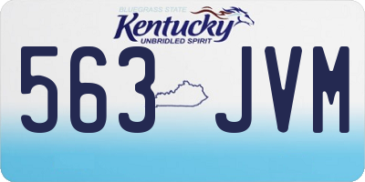 KY license plate 563JVM