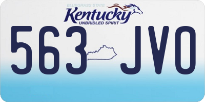 KY license plate 563JVO
