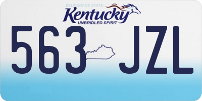 KY license plate 563JZL
