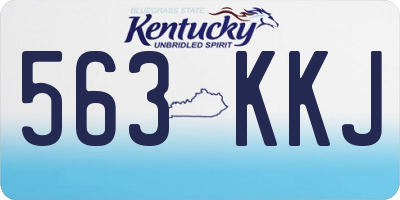 KY license plate 563KKJ