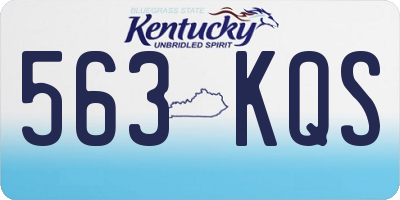 KY license plate 563KQS