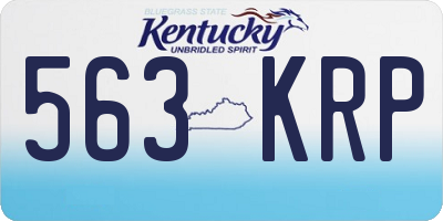 KY license plate 563KRP