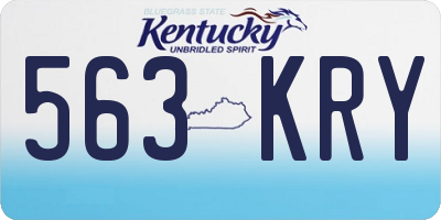 KY license plate 563KRY