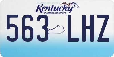 KY license plate 563LHZ